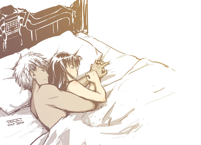 tohsaka rin and archer (fate and 1 more) drawn by iida_toyoyuki