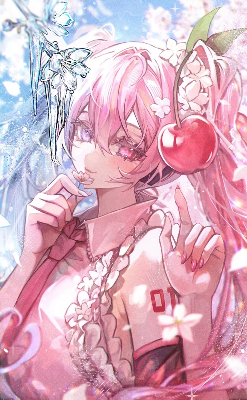 hatsune miku, yuki miku, and sakura miku (vocaloid) drawn by diandao_qin
