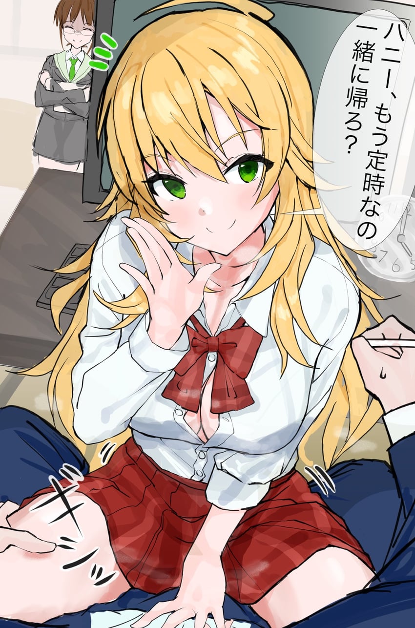 producer, hoshii miki, and akizuki ritsuko (idolmaster) drawn by zenoo
