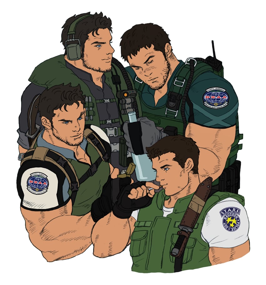 chris redfield (resident evil and 4 more) drawn by hereticanthemthed
