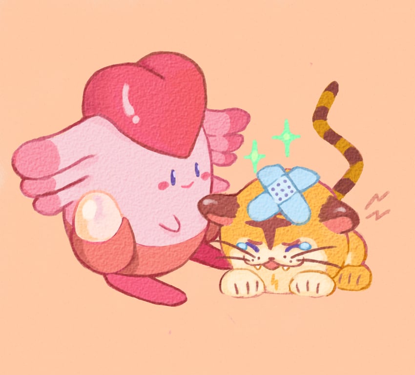 kotora and happy (pokemon and 1 more) drawn by eggjoy