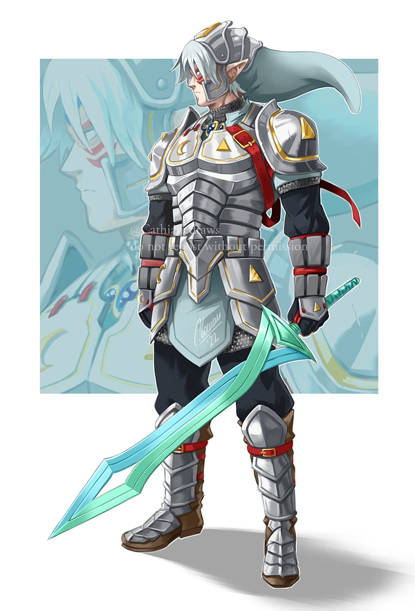 link and fierce deity (the legend of zelda and 1 more) drawn by cathiane