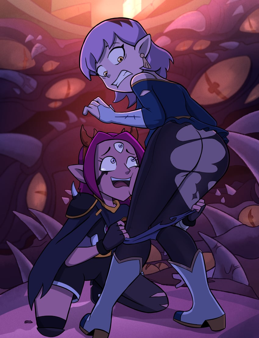 amity blight and boscha (the owl house) drawn by dinside97