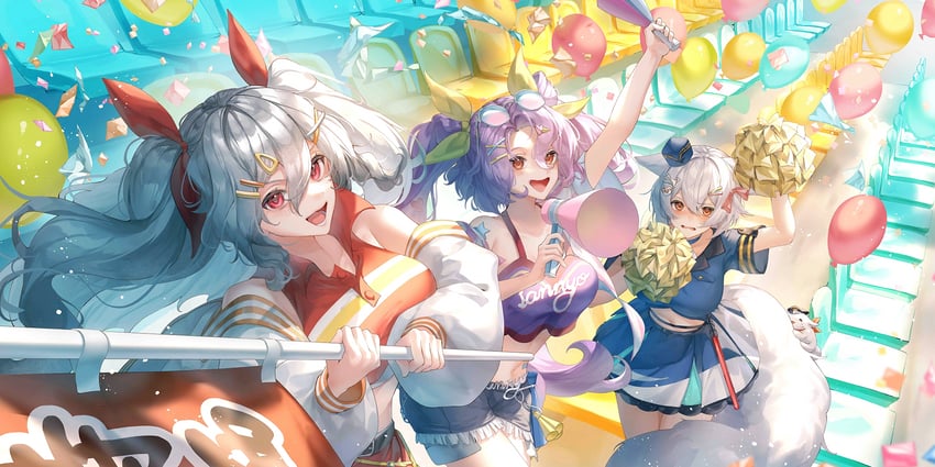 inubashiri momiji, sakata nemuno, and komakusa sannyo (touhou and 1 more) drawn by batory_ken