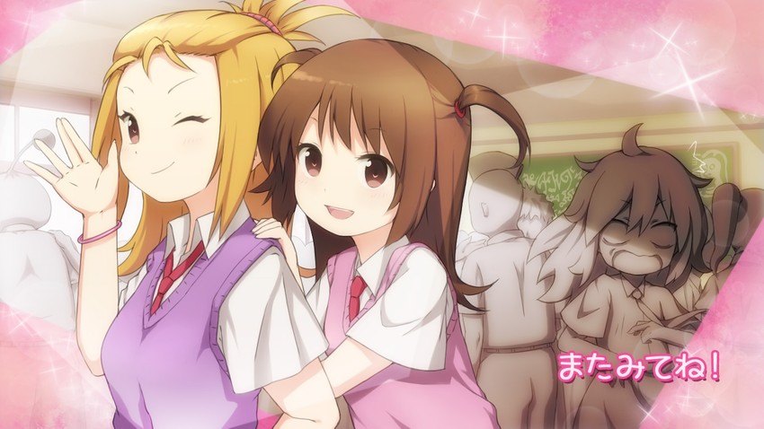 kuroki tomoko, nemoto hina, and okada akane (watashi ga motenai no wa dou kangaetemo omaera ga warui!) drawn by nichiki