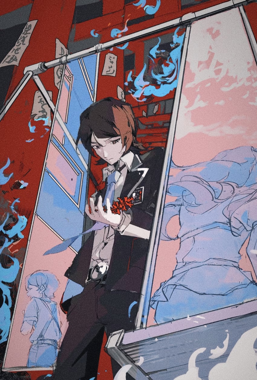 suou tatsuya (persona and 1 more) drawn by tremeo1