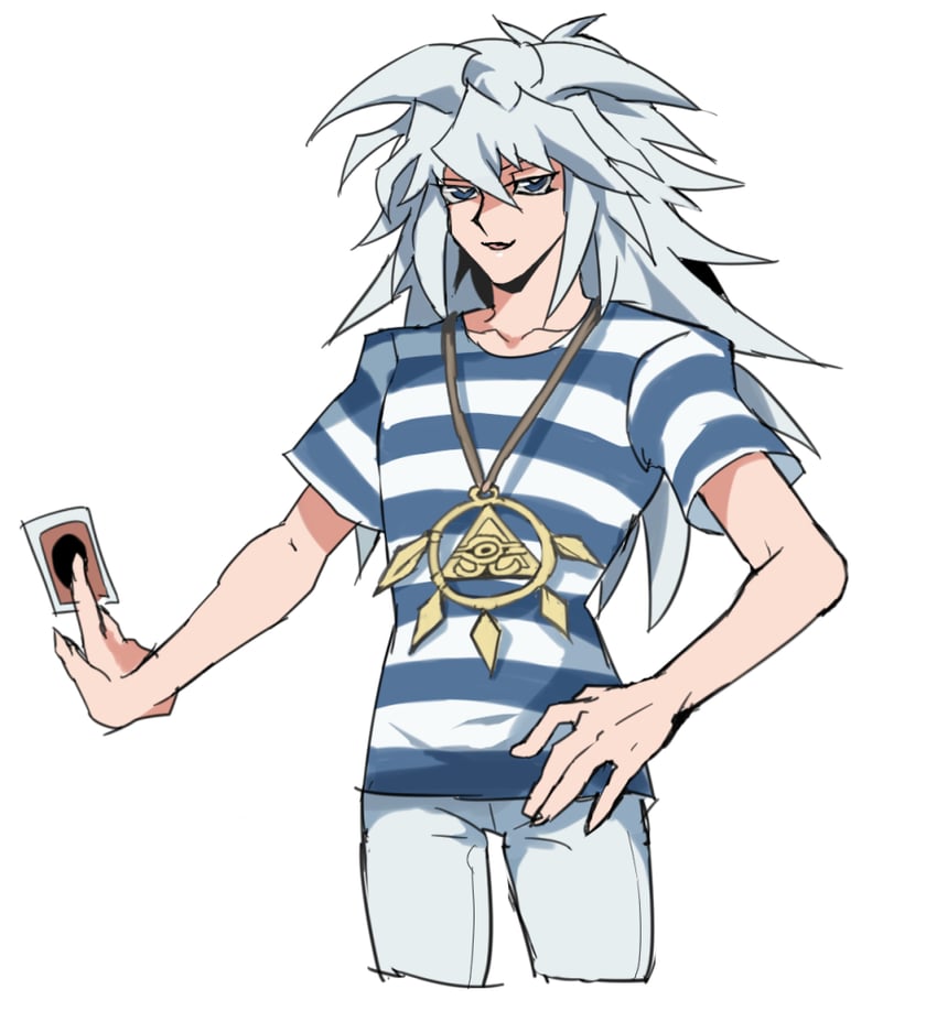 yami bakura (yu-gi-oh! and 1 more) drawn by erk_(okra_ecory)