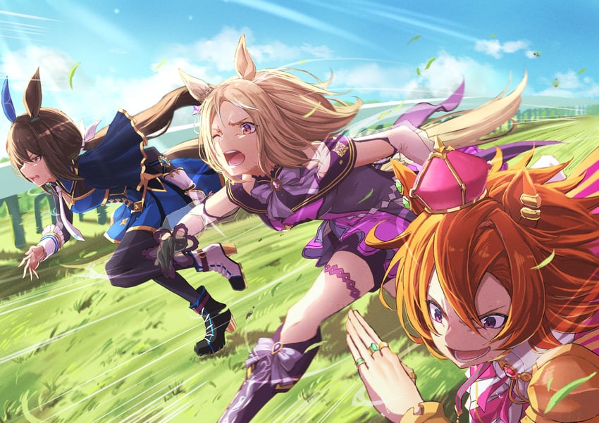 admire vega, t.m. opera o, and narita top road (umamusume and 1 more) drawn by beruu