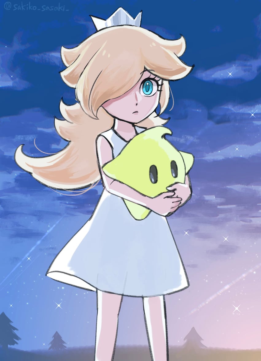 rosalina and luma (mario and 1 more) drawn by sasaki_sakiko