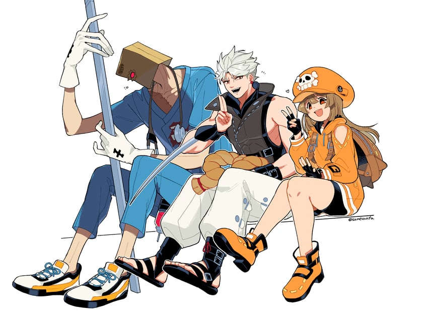 may, faust, and chipp zanuff (guilty gear and 1 more) drawn by samecan_fa