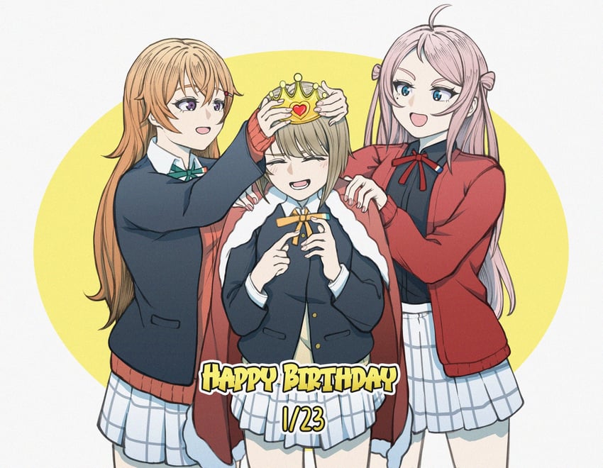 nakasu kasumi, konoe kanata, and zhong lanzhu (love live! and 1 more) drawn by mayo_e