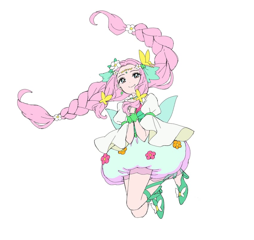 hanami kotoha and cure felice (precure and 1 more) drawn by shirako_love