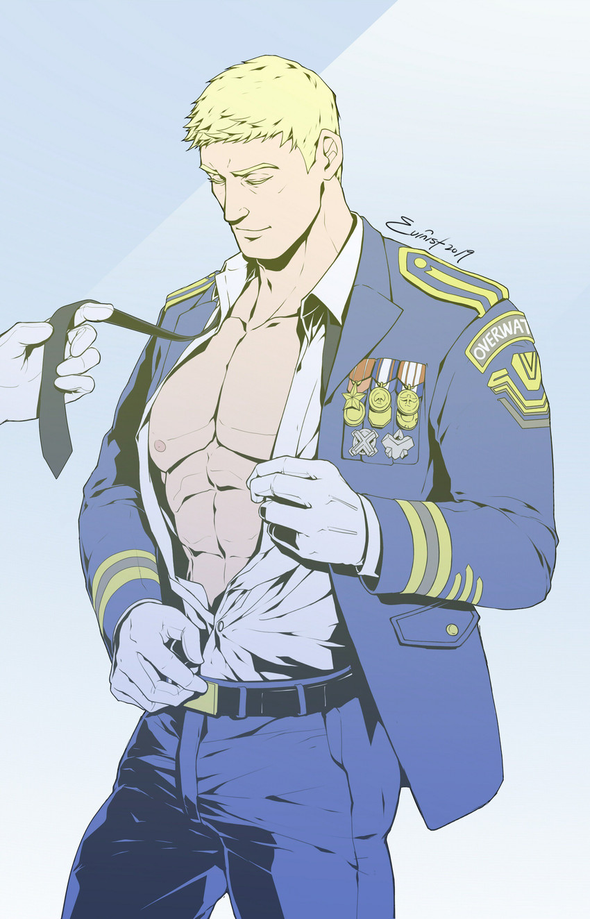 soldier: 76 and formal: 76 (overwatch and 1 more) drawn by evinist