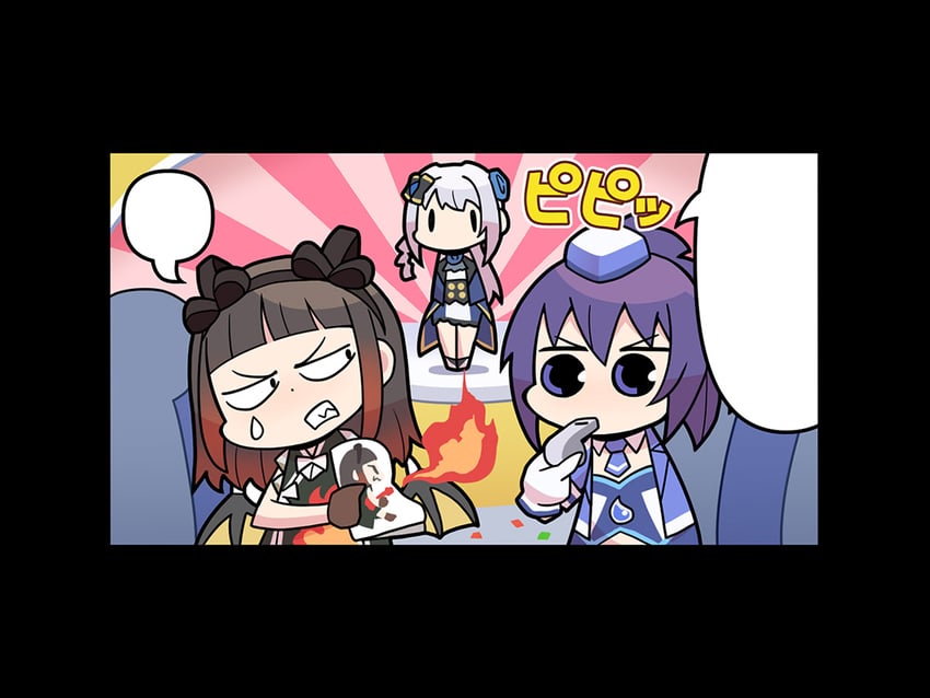 yakumo mitama, ooba juri, and shion chisato (mahou shoujo madoka magica and 2 more) drawn by papa_(shimeguru)