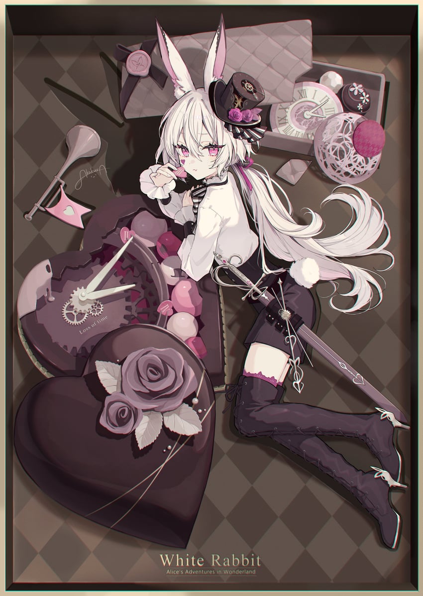 white rabbit (alice's adventures in wonderland) drawn by akakura