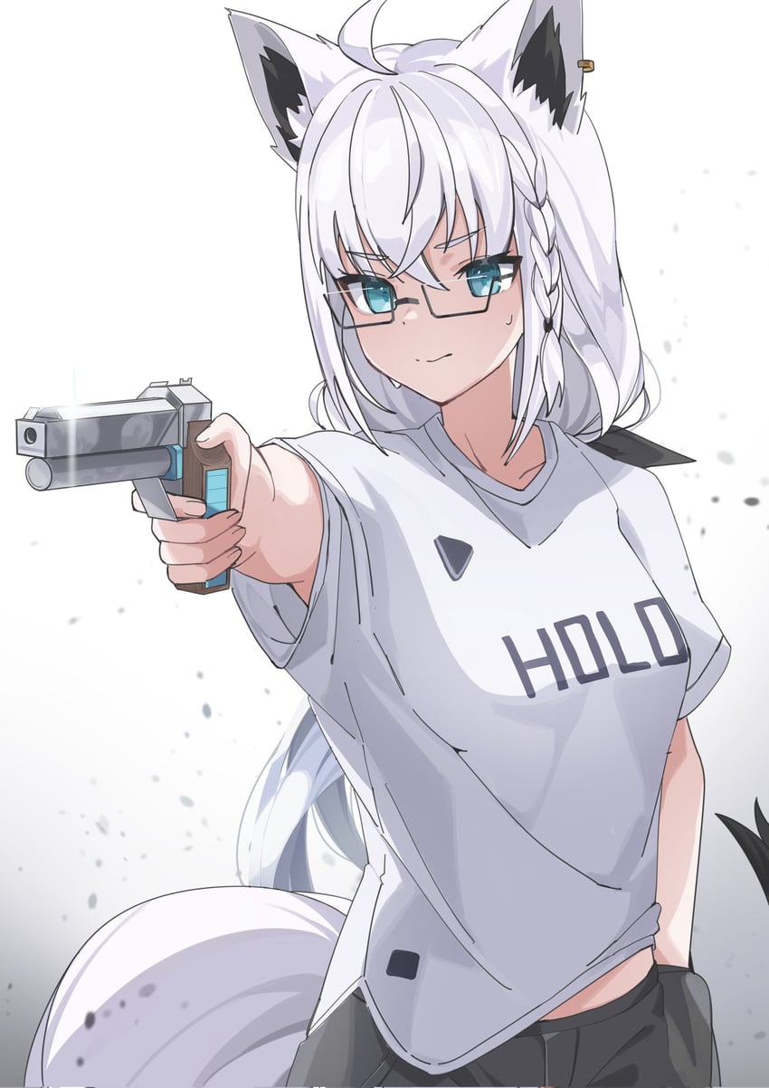 shirakami fubuki and yusuf dikec (hololive and 2 more) drawn by angeldu