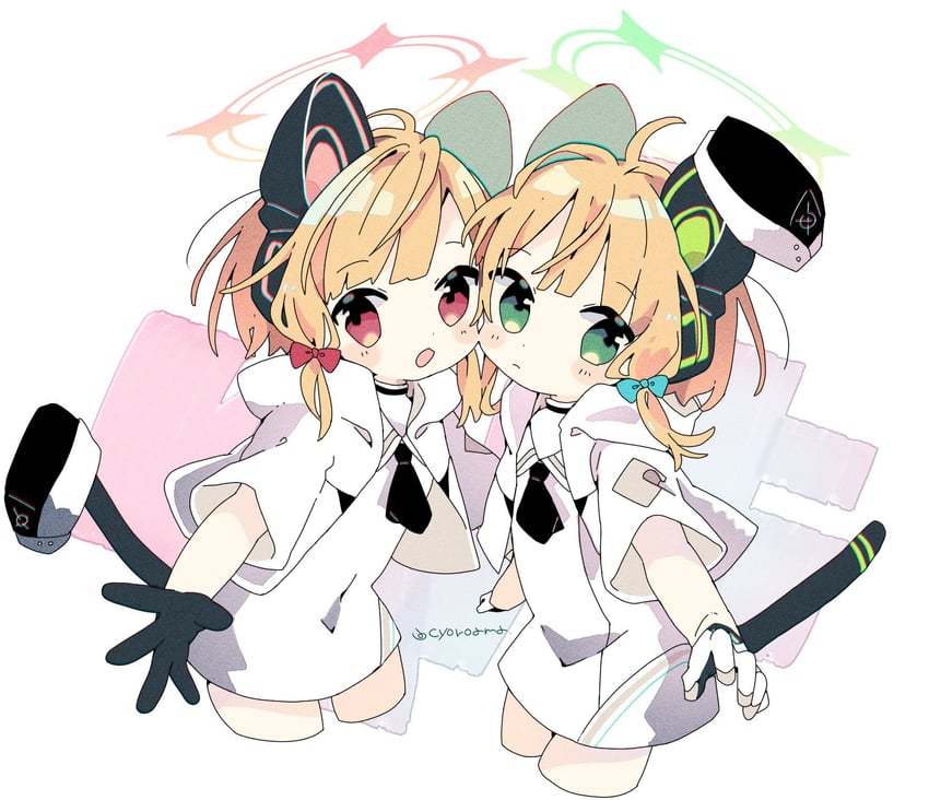 momoi and midori (blue archive) drawn by naguru_(cyoroama)