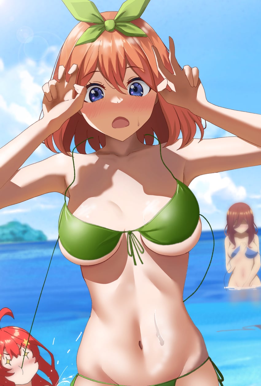 nakano miku, nakano yotsuba, and nakano itsuki (go-toubun no hanayome) drawn by poa_mellhen