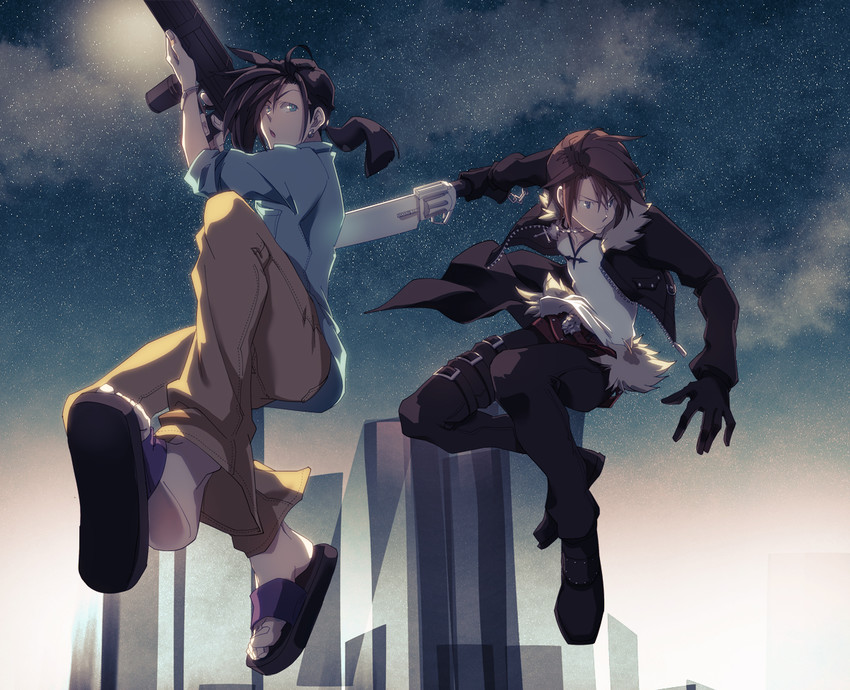 squall leonhart and laguna loire (final fantasy and 3 more) drawn by fujimaru_(plus95)