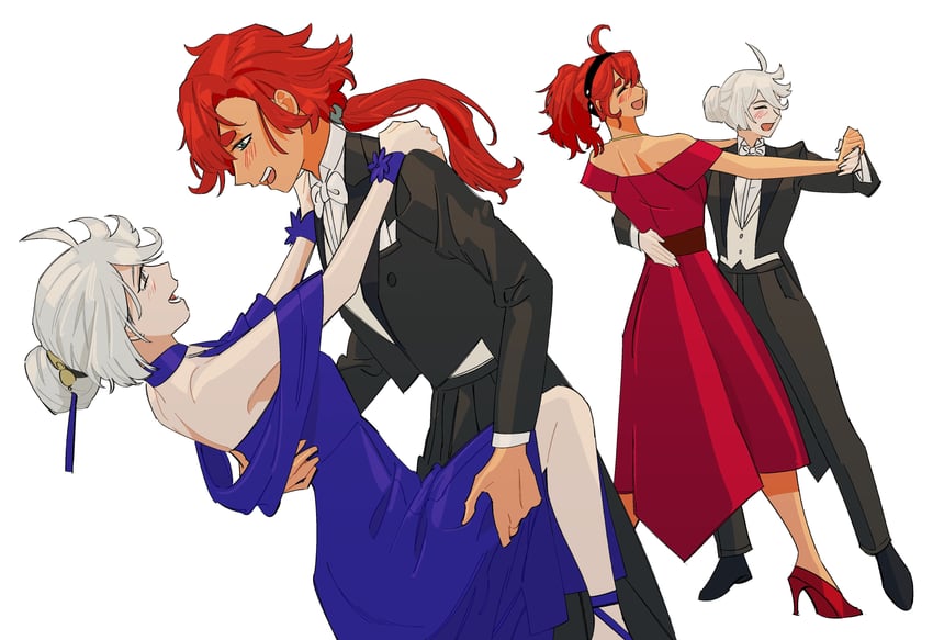 suletta mercury and miorine rembran (gundam and 1 more) drawn by snapagi