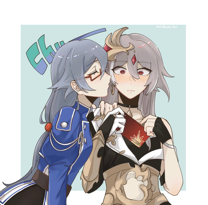 fu hua and herrscher of sentience (honkai and 1 more) drawn by michuan_ximo