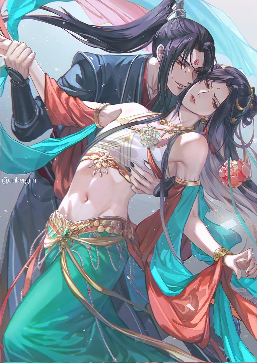 luo binghe and shen jiu (renzha fanpai zijiu xitong) drawn by aubergrin