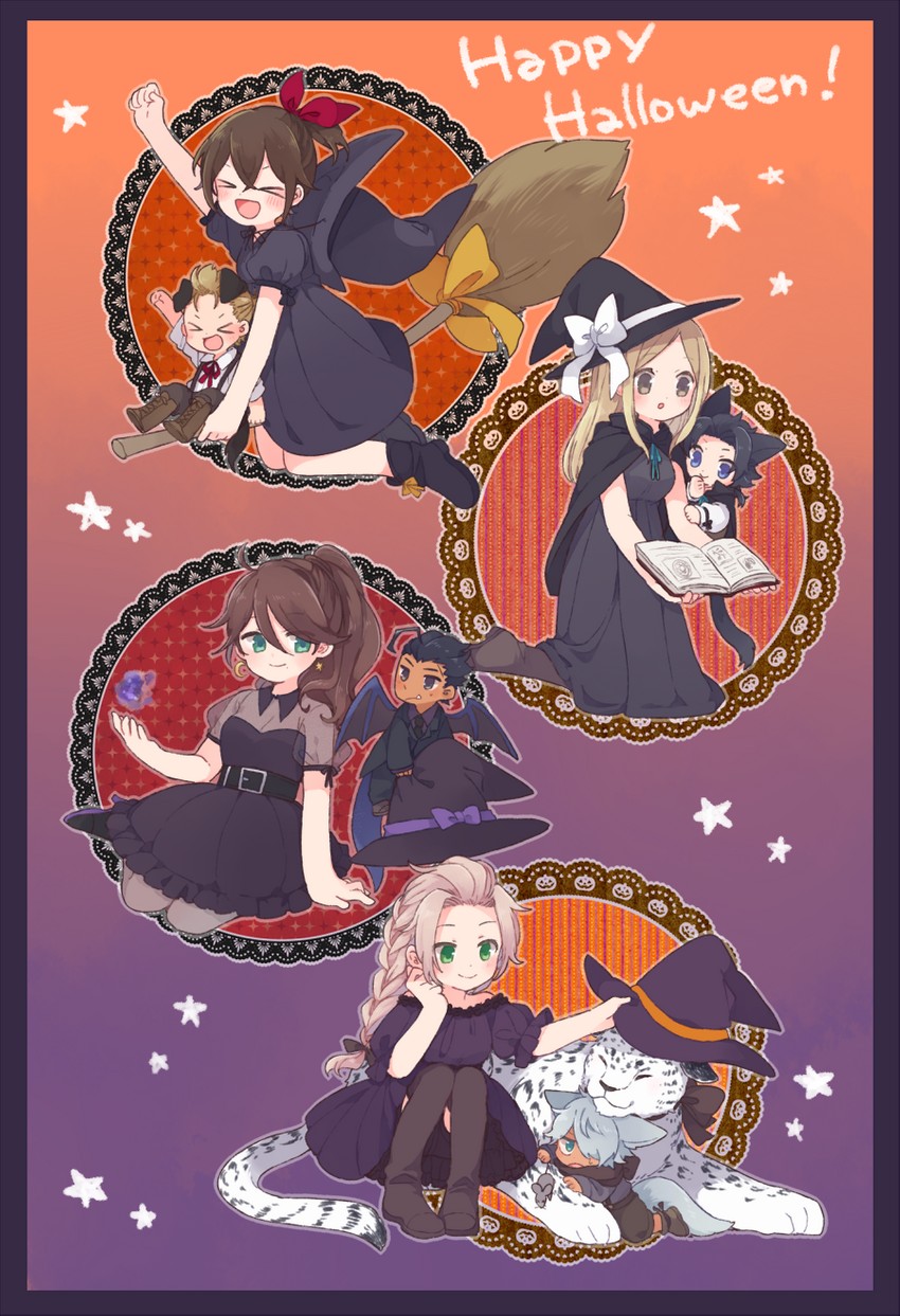 therion, tressa colzione, ophilia clement, primrose azelhart, cyrus albright, and 4 more (octopath traveler and 1 more) drawn by 697_mono_71