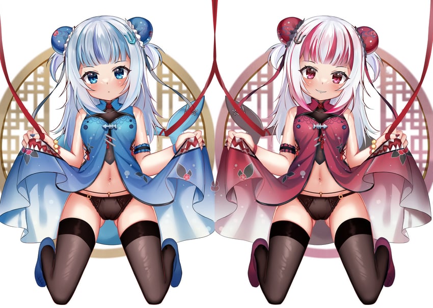 gawr gura (hololive and 2 more) drawn by rinringyo