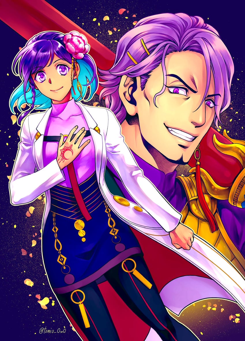 duryodhana and ayus (fate and 1 more) drawn by tomio