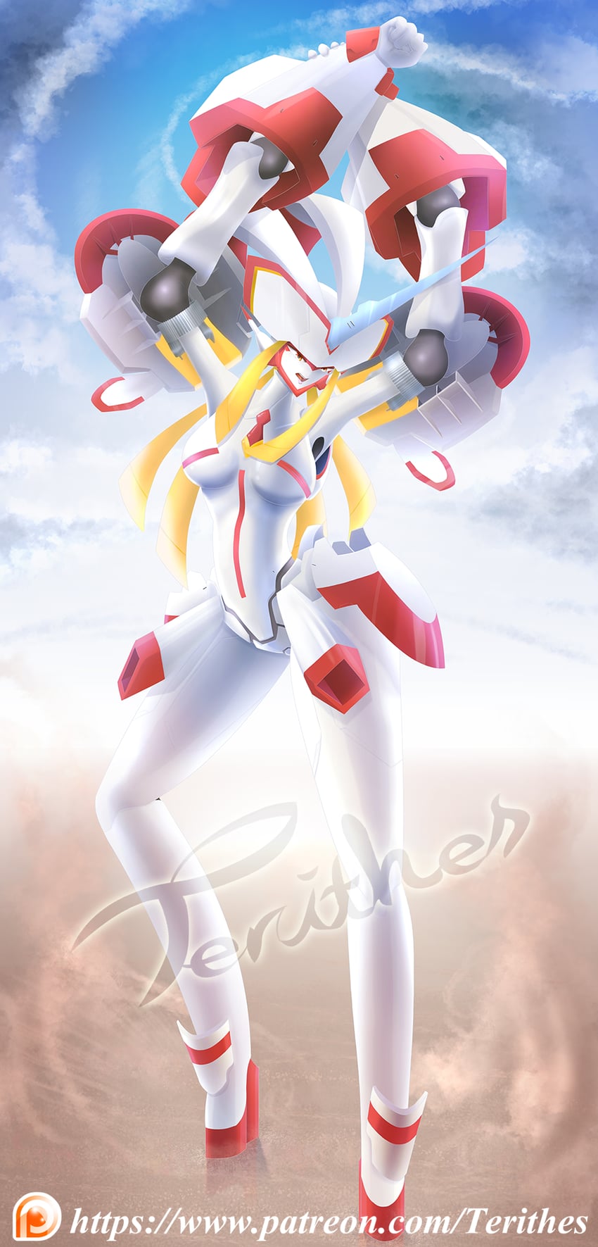 strelizia (darling in the franxx) drawn by terithes
