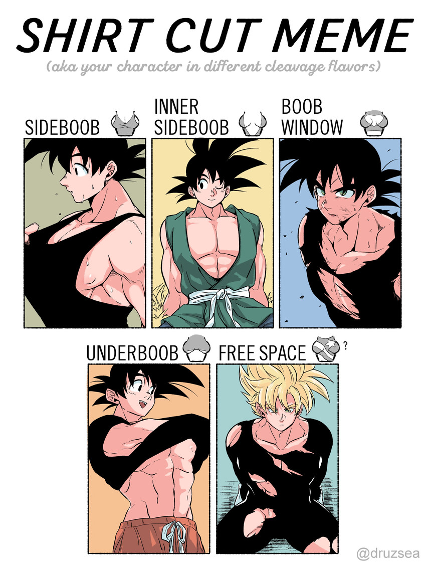 son goku (dragon ball and 1 more) drawn by scharlachrotn