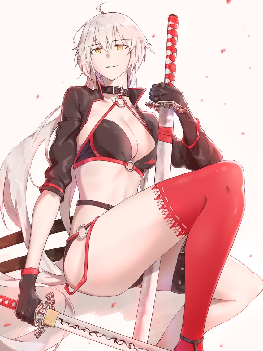 jeanne d'arc alter (fate and 1 more) drawn by uma_no_oke
