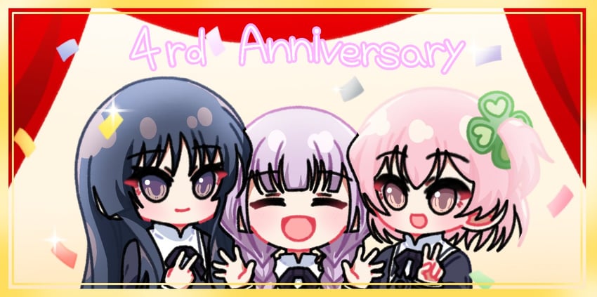 hitotsuyanagi riri, shirai yuyu, and hitotsuyanagi yuri (assault lily) drawn by yui_(yui1115_)