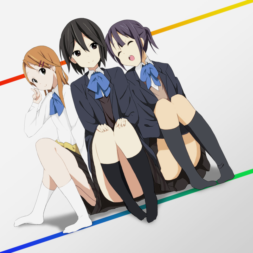 inaba himeko, nagase iori, and kiriyama yui (kokoro connect) drawn by kaiman