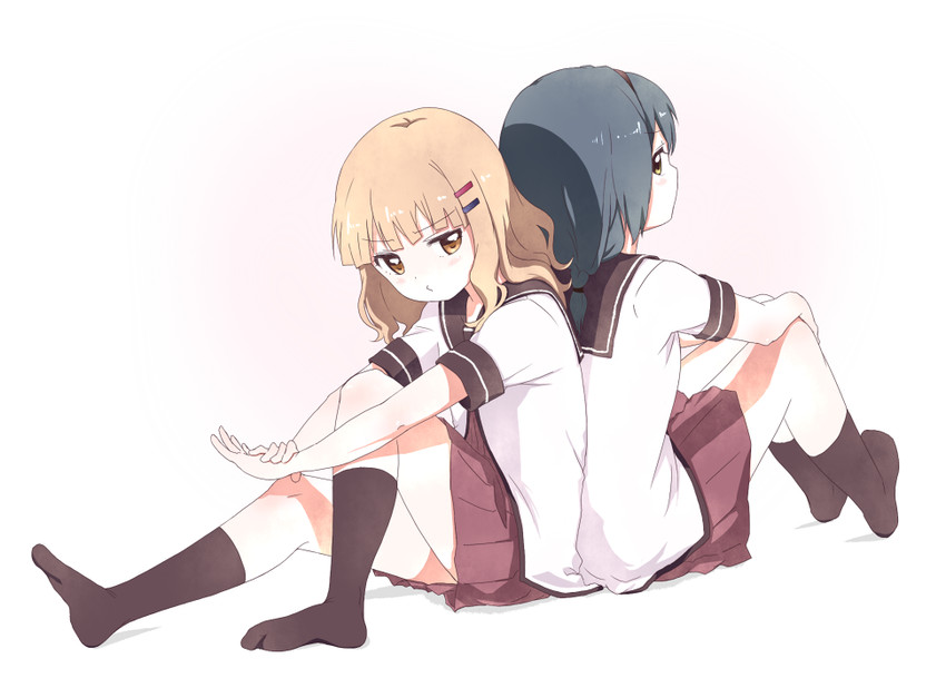 oomuro sakurako and furutani himawari (yuruyuri) drawn by naraba_yueni