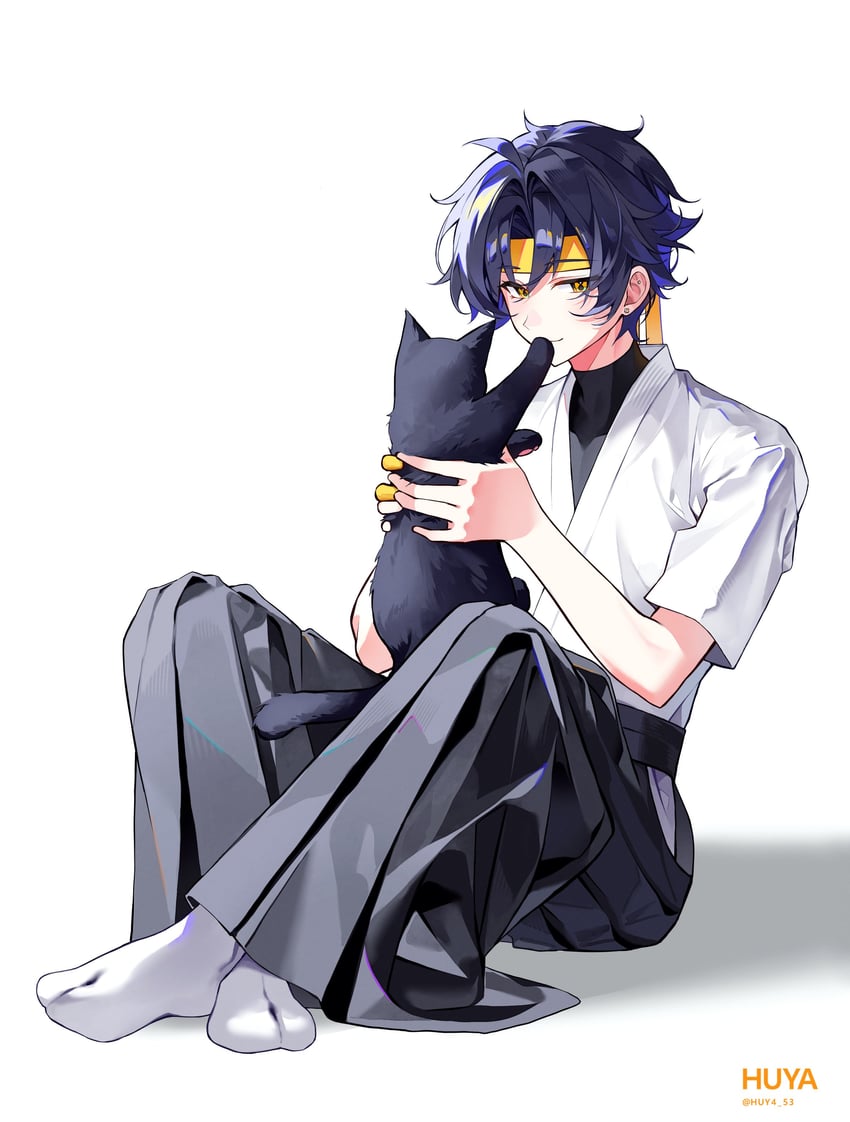 asaba harumasa (zenless zone zero) drawn by huya_(huy4_53)