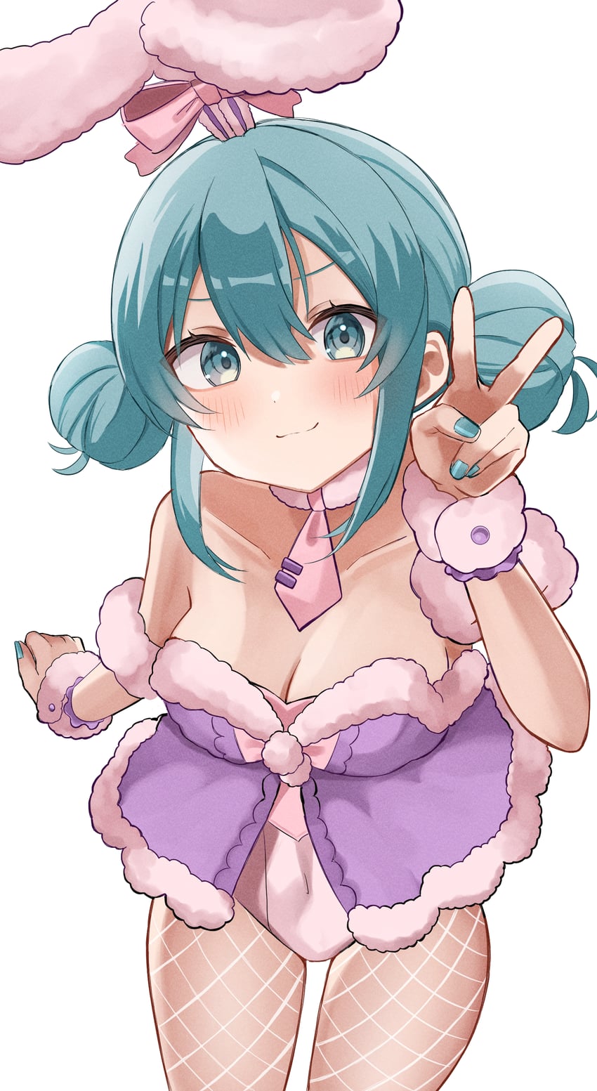 hatsune miku and bicute bunnies miku (vocaloid) drawn by meruko-san