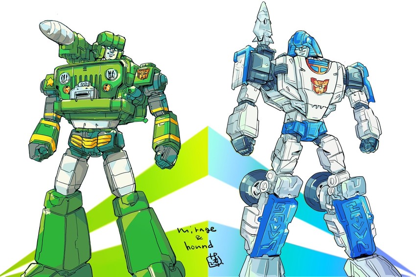 mirage and hound (transformers and 1 more) drawn by konachang