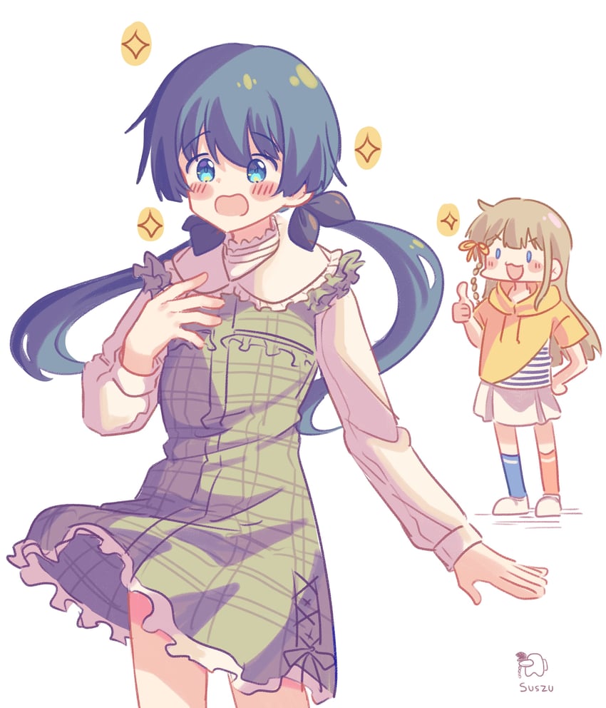 narumiya suzu and okuyama sumire (idoly pride) drawn by kabotd