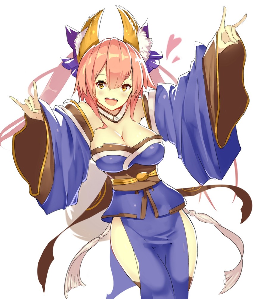 tamamo and tamamo no mae (fate and 1 more) drawn by enj!