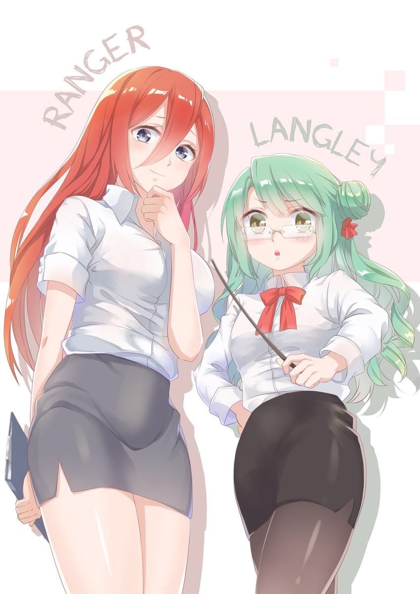 ranger and langley (azur lane) drawn by umi_heno_pearl