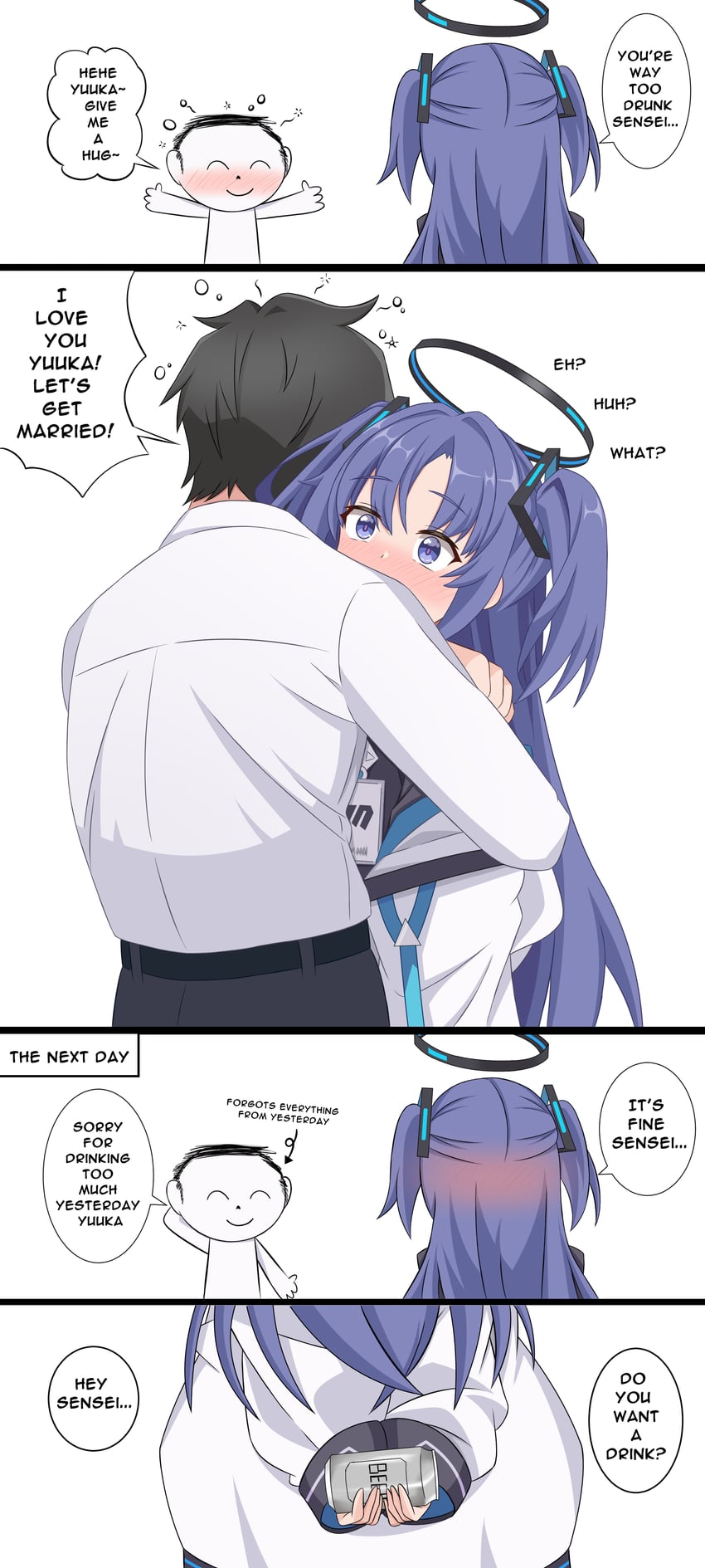 sensei, yuuka, and doodle sensei (blue archive) drawn by lock_003