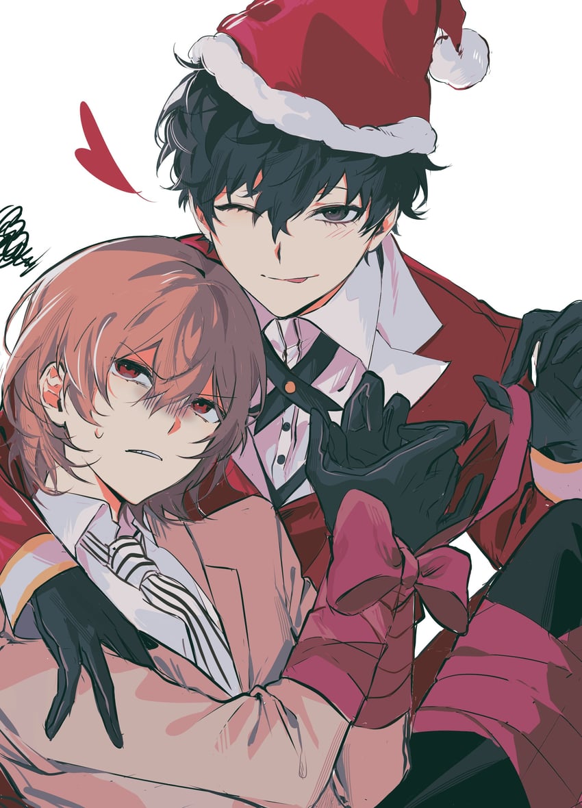 amamiya ren and akechi gorou (persona and 1 more) drawn by mnce_o