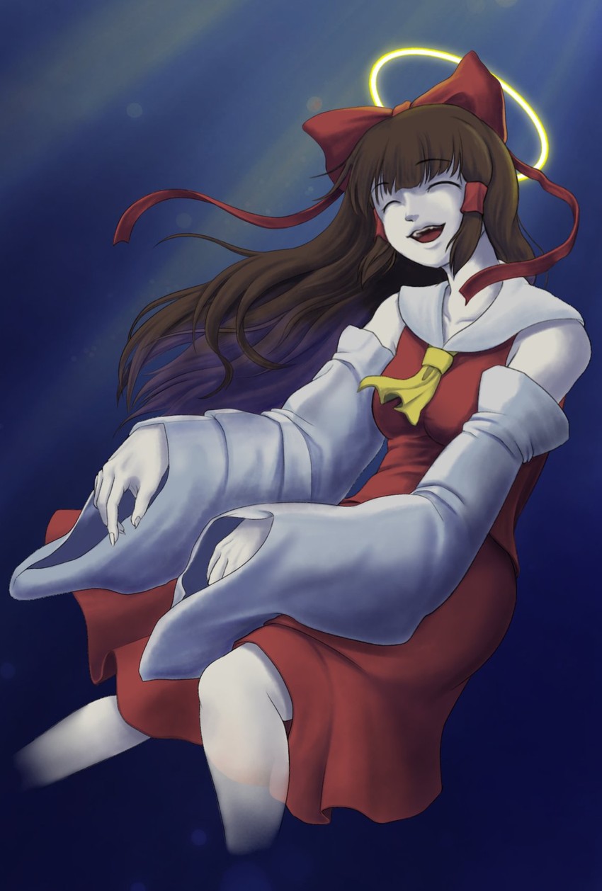 hakurei reimu and yamasaka aimi (touhou and 1 more) drawn by parasite_oyatsu