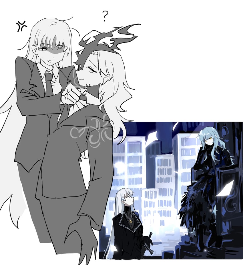 angela, angelica, and elena (project moon and 1 more) drawn by rai_(r2718281)
