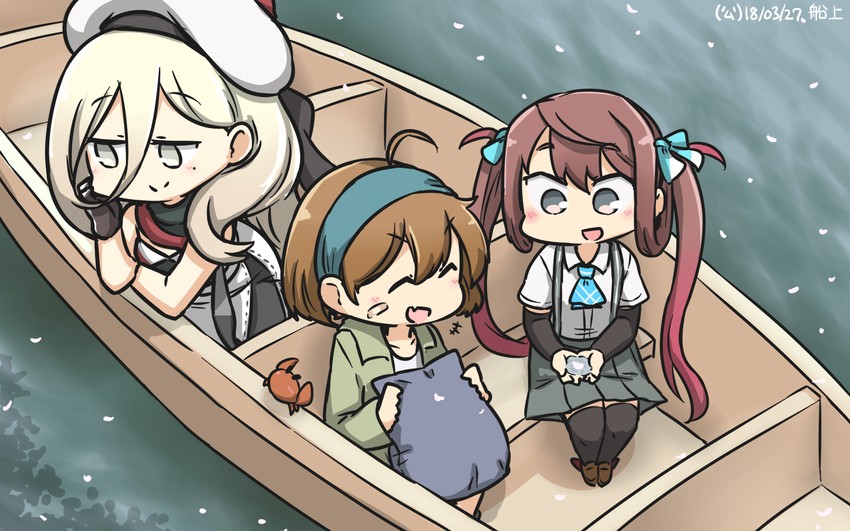 oboro, richelieu, and asagumo (kantai collection) drawn by hamu_koutarou