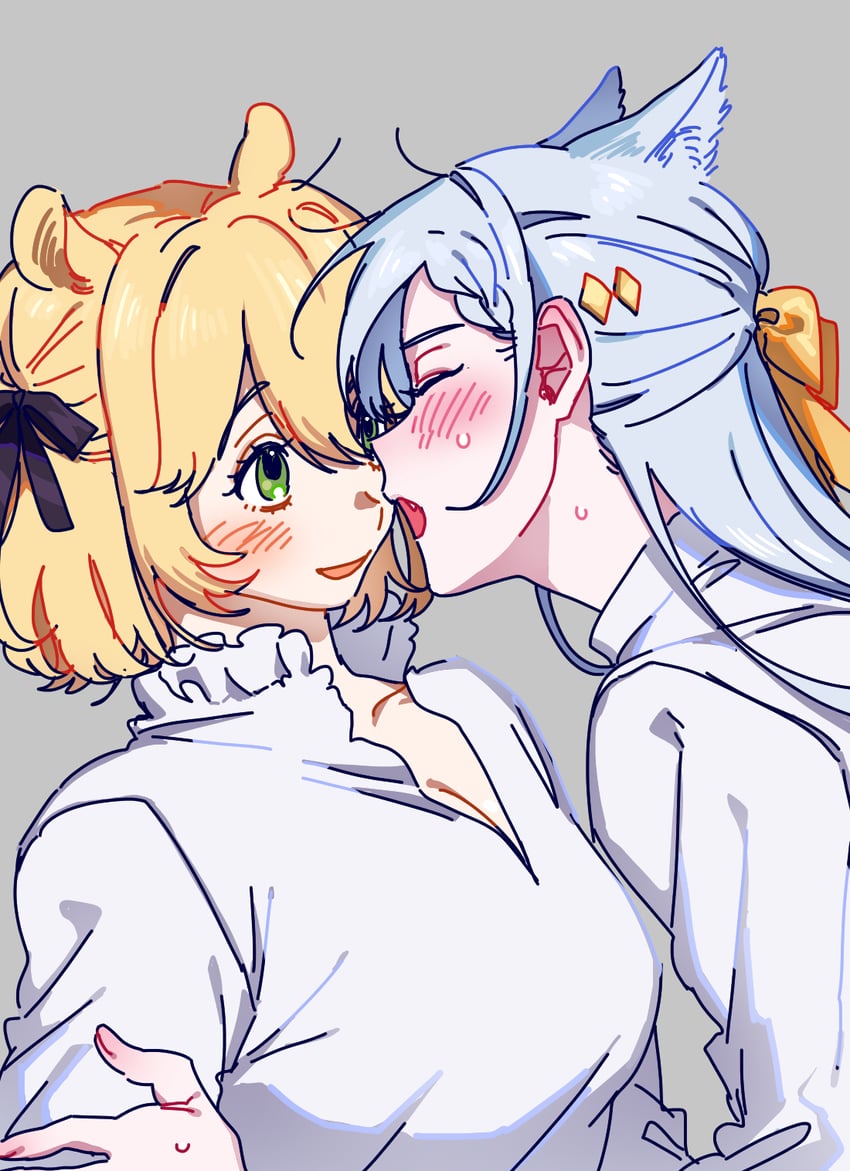 anisphia wynn palettia and euphyllia magenta (tensei oujo to tensai reijou no mahou kakumei) drawn by mobi_(mo_mo_momokun)