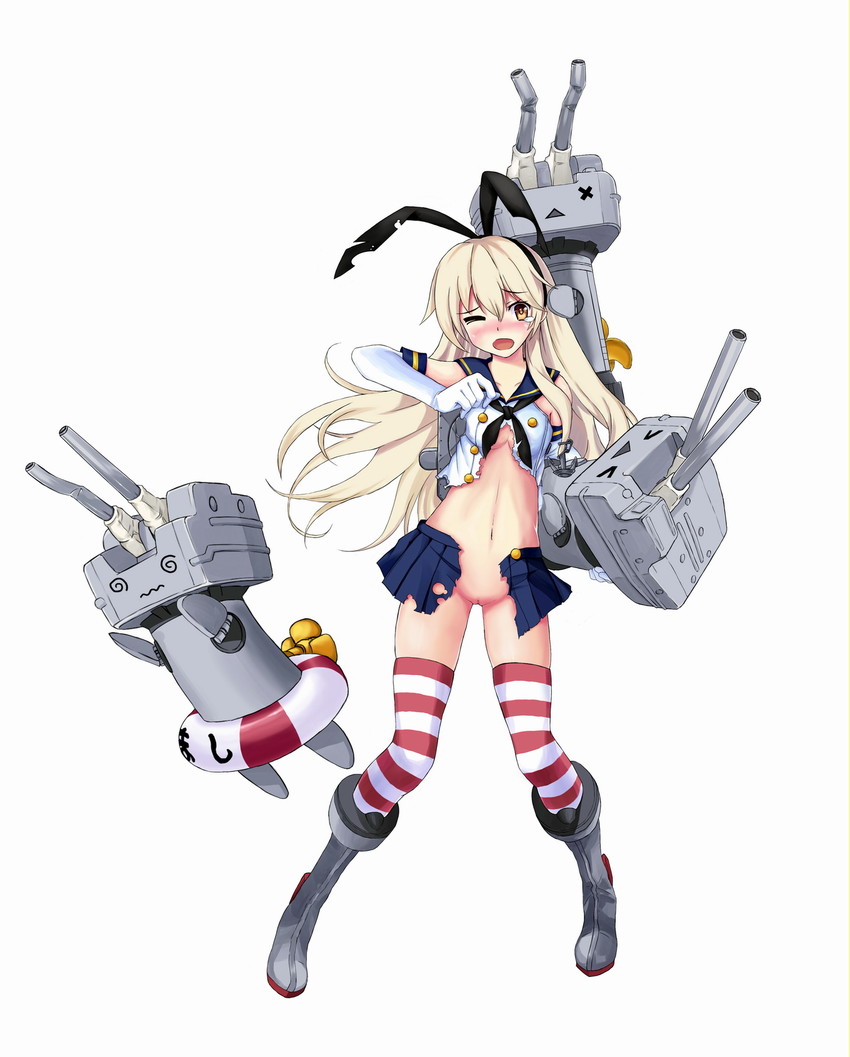 shimakaze and rensouhou-chan (kantai collection) drawn by vittorio_veneto_(fayuuka)