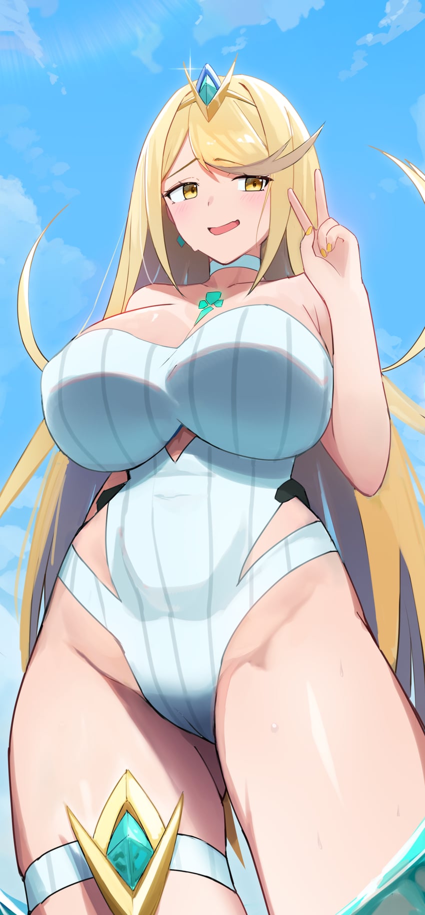 mythra (xenoblade chronicles and 1 more) drawn by oruru63100814