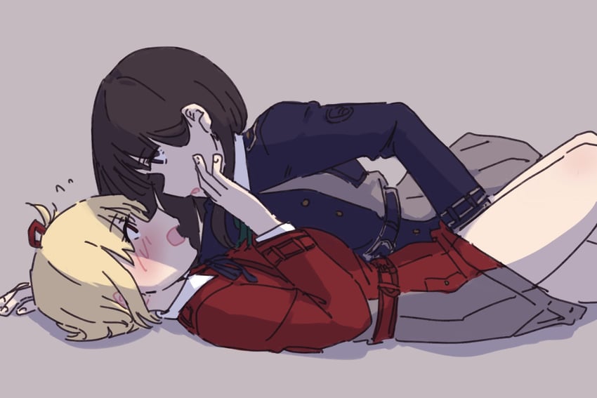 nishikigi chisato and inoue takina (lycoris recoil) drawn by daimyo0208